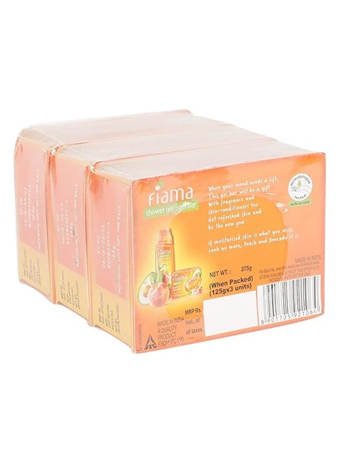 Fiama Gel Bathing Bar, Peach and Avocado - Image 2